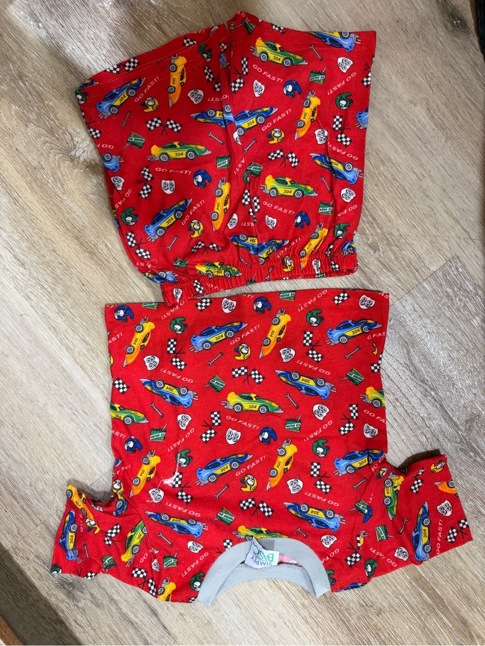 Kids Red Racecar Pajama Set - Brand: simply basic